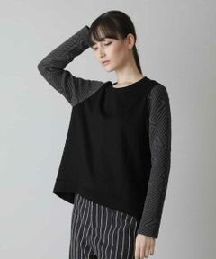 HIROKO KOSHINO / ヒロココシノ カットソー | 【洗える/日本製】ロゴキルトジャガードプルオーバー