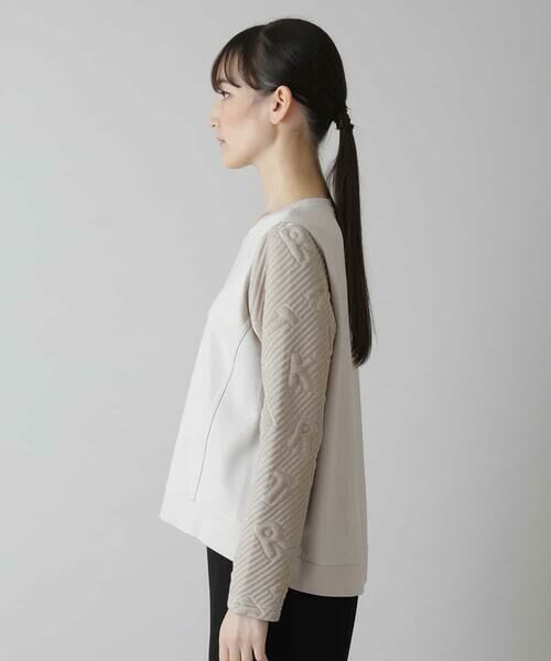 HIROKO KOSHINO / ヒロココシノ カットソー | 【洗える/日本製】ロゴキルトジャガードプルオーバー | 詳細1