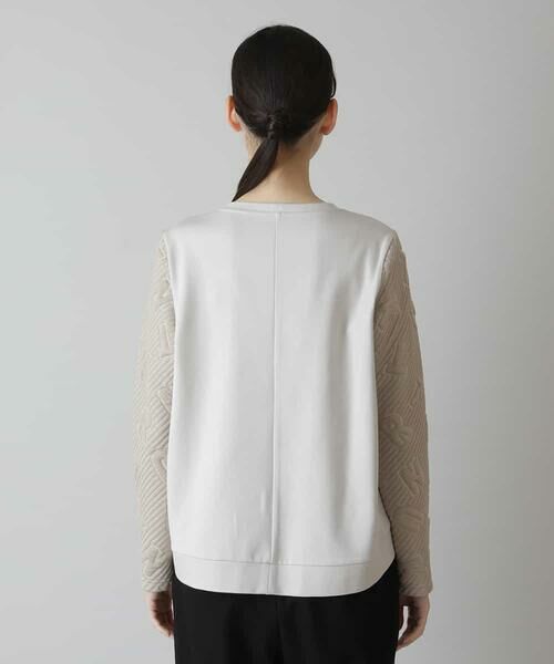 HIROKO KOSHINO / ヒロココシノ カットソー | 【洗える/日本製】ロゴキルトジャガードプルオーバー | 詳細2