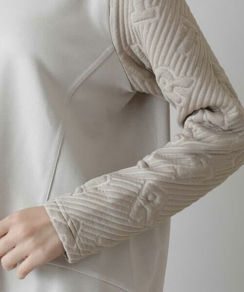 HIROKO KOSHINO / ヒロココシノ カットソー | 【洗える/日本製】ロゴキルトジャガードプルオーバー | 詳細5