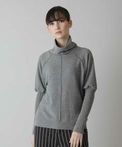 HIROKO KOSHINO / ヒロココシノ ニット・セーター | 【洗濯機で洗える/日本製】リブ天竺ハイネックプルオーバー