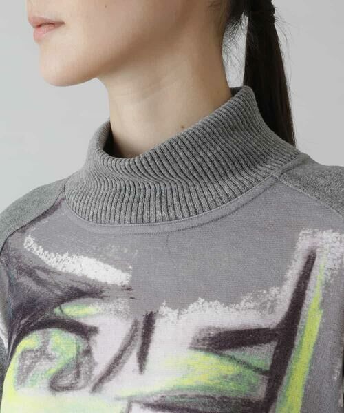 HIROKO KOSHINO / ヒロココシノ チュニック | 【洗濯機で洗える/日本製】グラフィティーダンボールロングTシャツ | 詳細3