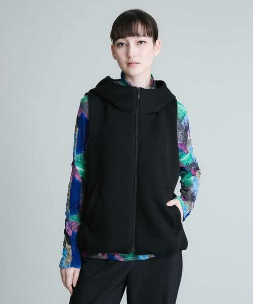 HIROKO KOSHINO / ヒロココシノ ベスト | 【洗濯機で洗える】ダンボールフードベスト | 詳細1