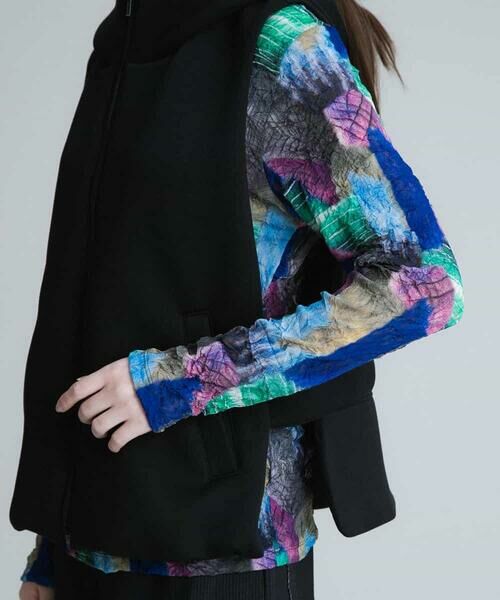 HIROKO KOSHINO / ヒロココシノ ベスト | 【洗濯機で洗える】ダンボールフードベスト | 詳細6