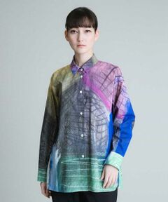 HIROKO KOSHINO / ヒロココシノ シャツ・ブラウス | 【洗濯機で洗える/日本製】ステンドグラスアートプリントシャツ