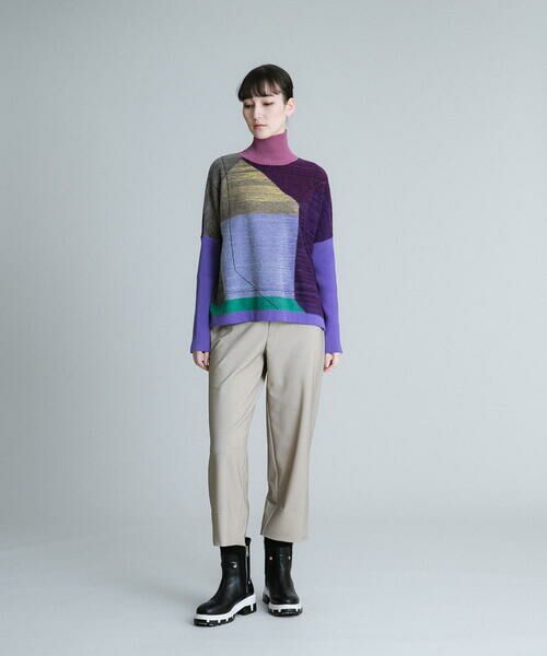 HIROKO KOSHINO / ヒロココシノ ニット・セーター | ステンドグラスアートインターシャニット | 詳細10