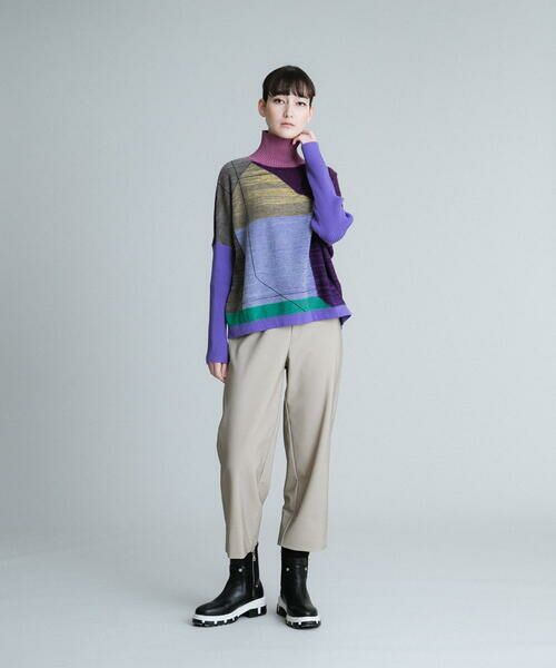 HIROKO KOSHINO / ヒロココシノ ニット・セーター | ステンドグラスアートインターシャニット | 詳細8