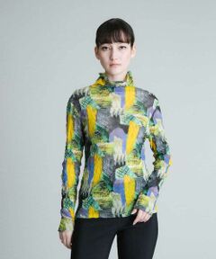 HIROKO KOSHINO / ヒロココシノ ニット・セーター | 【洗濯機で洗える/日本製】クラッシュチュールハイネックプルオーバー