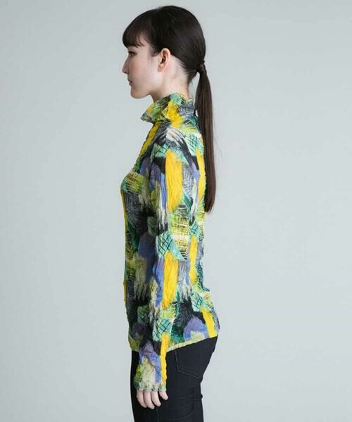 HIROKO KOSHINO / ヒロココシノ ニット・セーター | 【洗濯機で洗える/日本製】クラッシュチュールハイネックプルオーバー | 詳細1