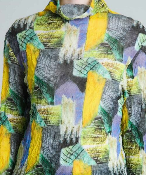 HIROKO KOSHINO / ヒロココシノ ニット・セーター | 【洗濯機で洗える/日本製】クラッシュチュールハイネックプルオーバー | 詳細7