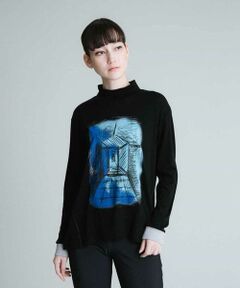 HIROKO KOSHINO / ヒロココシノ カットソー | 【洗える/日本製】アートプリントロングTシャツ