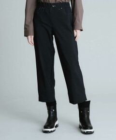 HIROKO KOSHINO / ヒロココシノ ショート・ハーフ・半端丈パンツ | 【洗濯機で洗える/日本製】３Dストライプストレッチワイドパンツ