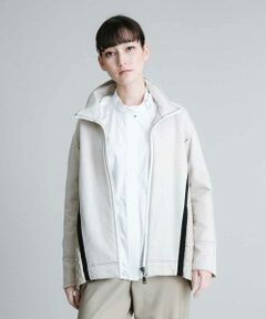 HIROKO KOSHINO / ヒロココシノ その他アウター | 【洗える】異素材切り替えジップアップジャケット