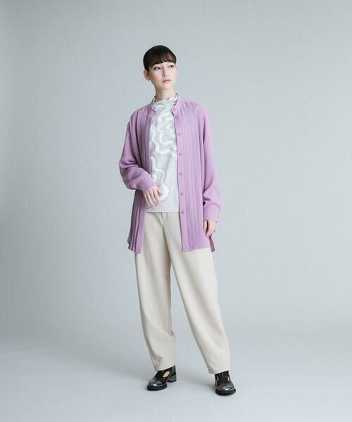 HIROKO KOSHINO / ヒロココシノ シャツ・ブラウス | 【洗える/日本製】ラメプリーツチュニックブラウス | 詳細10