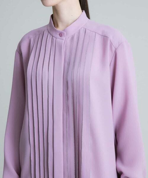 HIROKO KOSHINO / ヒロココシノ シャツ・ブラウス | 【洗える/日本製】ラメプリーツチュニックブラウス | 詳細4