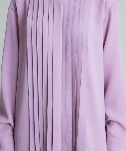 HIROKO KOSHINO / ヒロココシノ シャツ・ブラウス | 【洗える/日本製】ラメプリーツチュニックブラウス | 詳細7