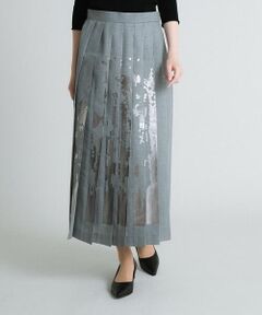 HIROKO KOSHINO / ヒロココシノ ミニ・ひざ丈スカート | 【洗える/日本製】ハウンドトゥースプリーツスカート