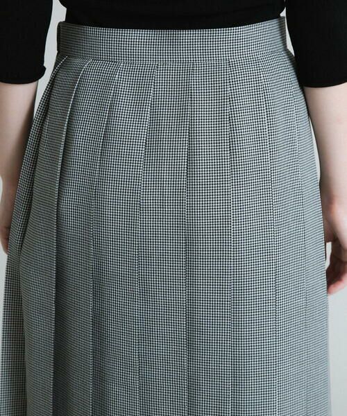 HIROKO KOSHINO / ヒロココシノ ミニ・ひざ丈スカート | 【洗える/日本製】ハウンドトゥースプリーツスカート | 詳細3