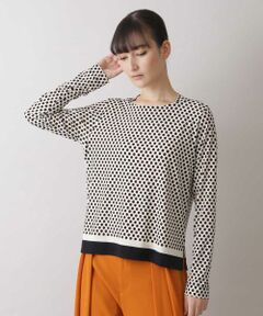 HIROKO KOSHINO / ヒロココシノ カットソー | 【洗える/日本製】ドットパターンプルオーバー