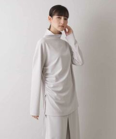 HIROKO KOSHINO / ヒロココシノ カットソー | 【洗える/日本製】ギャザーアクセントプルオーバー