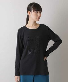 HIROKO KOSHINO / ヒロココシノ カットソー | 【洗える/日本製】ロゴスパン刺繍プルオーバー