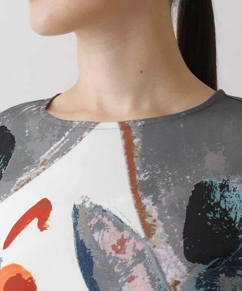 HIROKO KOSHINO / ヒロココシノ カットソー | 【洗える/日本製】バタフライプリントプルオーバー | 詳細3