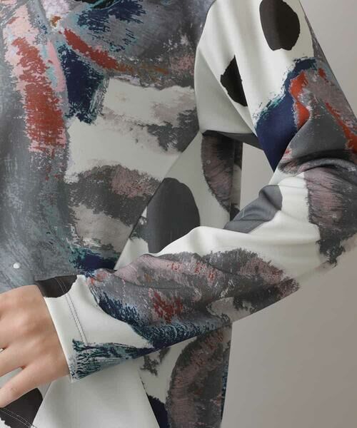 HIROKO KOSHINO / ヒロココシノ カットソー | 【洗える/日本製】バタフライプリントプルオーバー | 詳細5