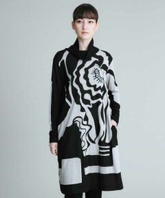 HIROKO KOSHINO / ヒロココシノ チュニック | 【日本製】フラワーアートジャガードチュニック