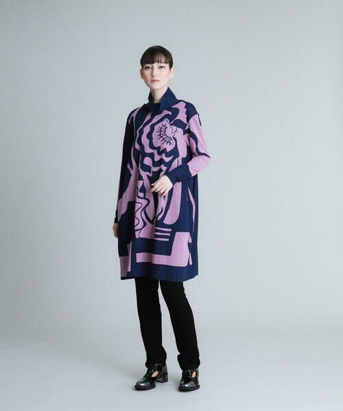 HIROKO KOSHINO / ヒロココシノ チュニック | 【日本製】フラワーアートジャガードチュニック | 詳細3