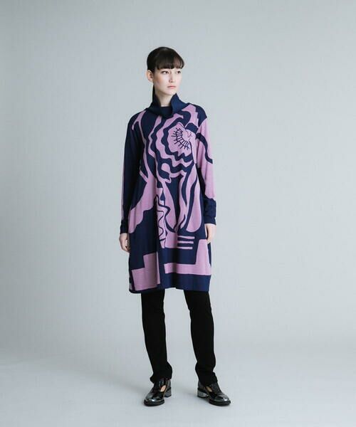 HIROKO KOSHINO / ヒロココシノ チュニック | 【日本製】フラワーアートジャガードチュニック | 詳細4