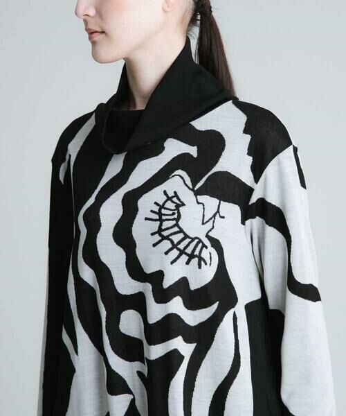 HIROKO KOSHINO / ヒロココシノ チュニック | 【日本製】フラワーアートジャガードチュニック | 詳細9
