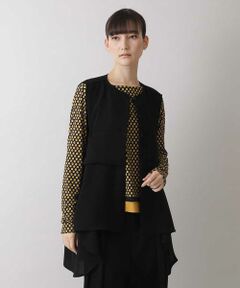 HIROKO KOSHINO / ヒロココシノ ベスト | 【洗える/日本製】フィッシュテールジレ