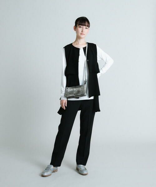HIROKO KOSHINO / ヒロココシノ ベスト | 【洗える/日本製】フィッシュテールジレ | 詳細10