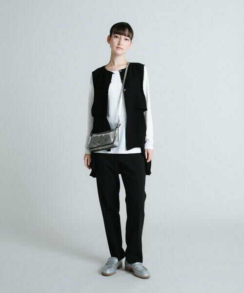 HIROKO KOSHINO / ヒロココシノ ベスト | 【洗える/日本製】フィッシュテールジレ | 詳細12