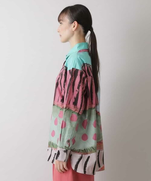 HIROKO KOSHINO / ヒロココシノ シャツ・ブラウス | 【洗濯機で洗える】アートフルーツデザインシャツ | 詳細1