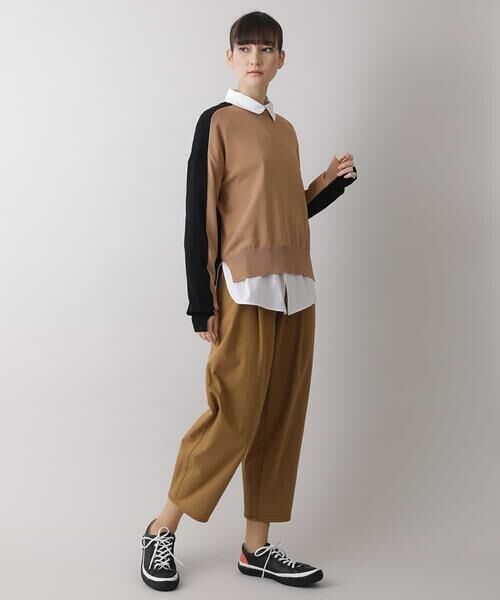 HIROKO KOSHINO / ヒロココシノ ニット・セーター | 【日本製】バイカラーデザインニット | 詳細10