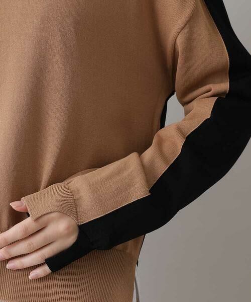 HIROKO KOSHINO / ヒロココシノ ニット・セーター | 【日本製】バイカラーデザインニット | 詳細5