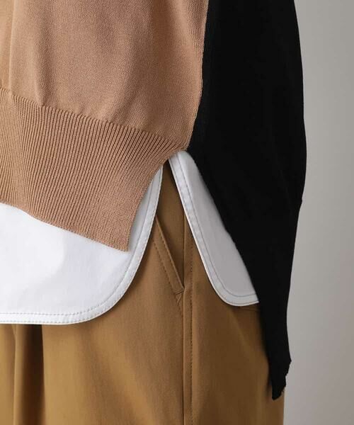 HIROKO KOSHINO / ヒロココシノ ニット・セーター | 【日本製】バイカラーデザインニット | 詳細6