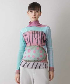 HIROKO KOSHINO / ヒロココシノ カットソー | 【洗濯機で洗える/日本製】アートフルーツチュールトップ