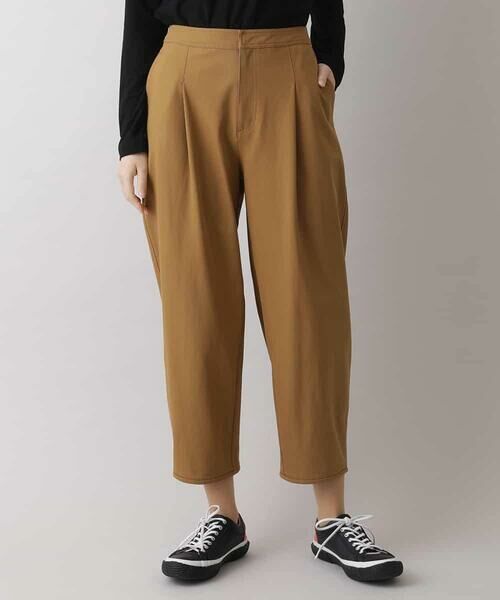 HIROKO KOSHINO / ヒロココシノ チノ・ワークパンツ | 【洗濯機で洗える】コクーンシルエットパンツ(ベージュ)
