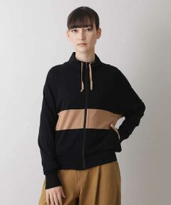 HIROKO KOSHINO / ヒロココシノ カーディガン・ボレロ | 【日本製】バイカラージップアップカーディガン