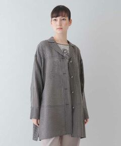 HIROKO KOSHINO / ヒロココシノ シャツ・ブラウス | 【日本製】シアーボーダーブラウス