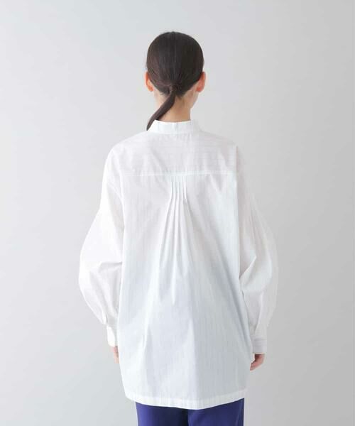 HIROKO KOSHINO / ヒロココシノ シャツ・ブラウス | 【洗える/日本製】ステッチストライプデザインシャツ | 詳細2