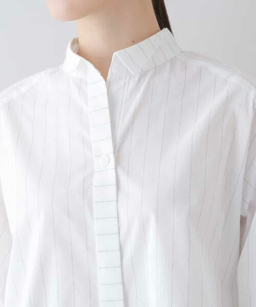 HIROKO KOSHINO / ヒロココシノ シャツ・ブラウス | 【洗える/日本製】ステッチストライプデザインシャツ | 詳細3