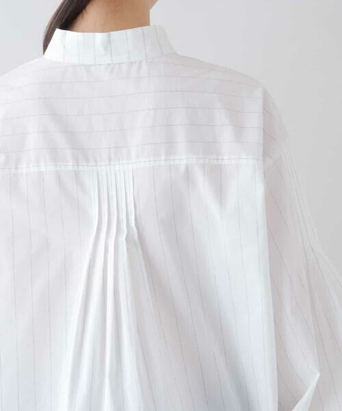 HIROKO KOSHINO / ヒロココシノ シャツ・ブラウス | 【洗える/日本製】ステッチストライプデザインシャツ | 詳細4