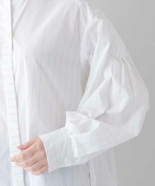 HIROKO KOSHINO / ヒロココシノ シャツ・ブラウス | 【洗える/日本製】ステッチストライプデザインシャツ | 詳細5