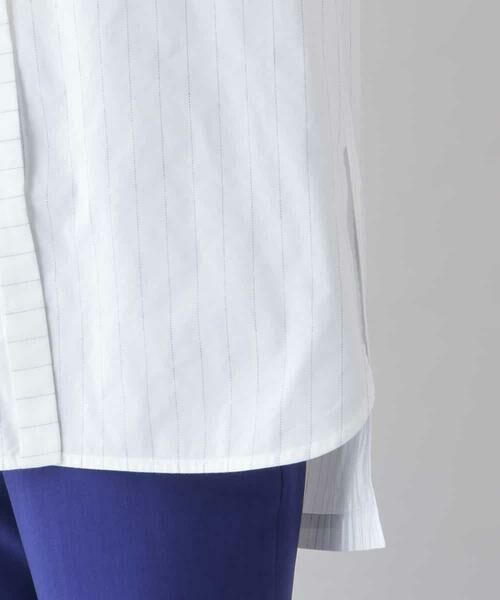 HIROKO KOSHINO / ヒロココシノ シャツ・ブラウス | 【洗える/日本製】ステッチストライプデザインシャツ | 詳細6