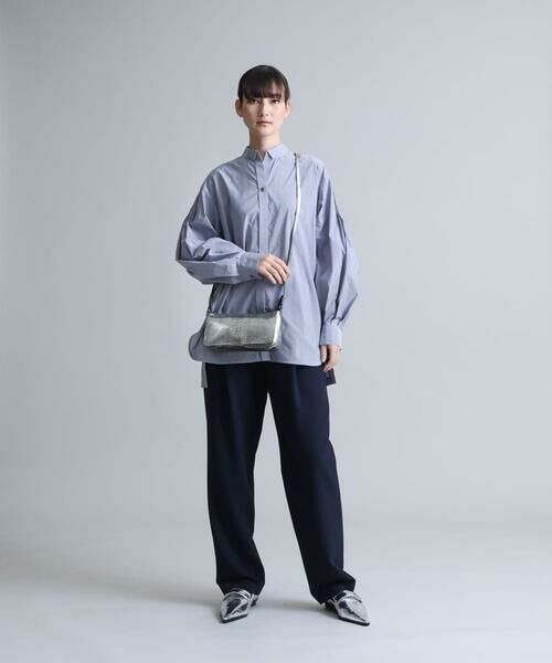 HIROKO KOSHINO / ヒロココシノ シャツ・ブラウス | 【洗える/日本製】ステッチストライプデザインシャツ | 詳細8