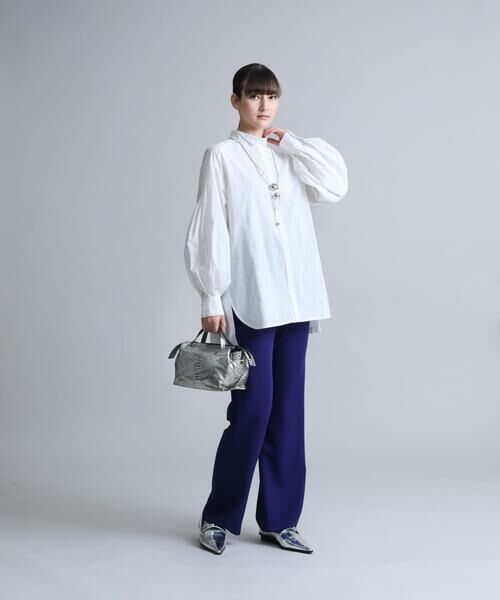HIROKO KOSHINO / ヒロココシノ シャツ・ブラウス | 【洗える/日本製】ステッチストライプデザインシャツ | 詳細9