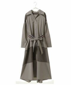 HIROKO KOSHINO / ヒロココシノ ロング・マキシ丈ワンピース | 【日本製】ボーダーアクセントワンピース